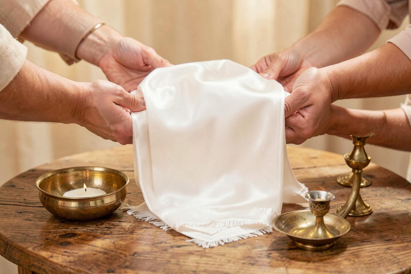 Oferenda de khata branca